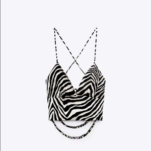 Zara Zebra Print Crop Top